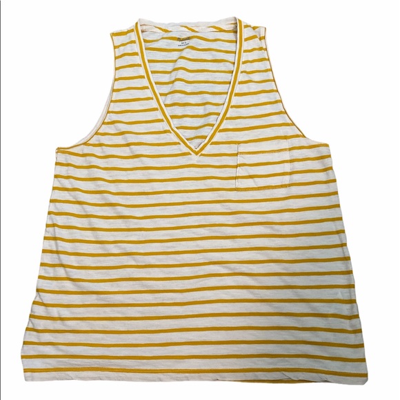 Madewell Large Stripped Tank top - Picture 1 of 5